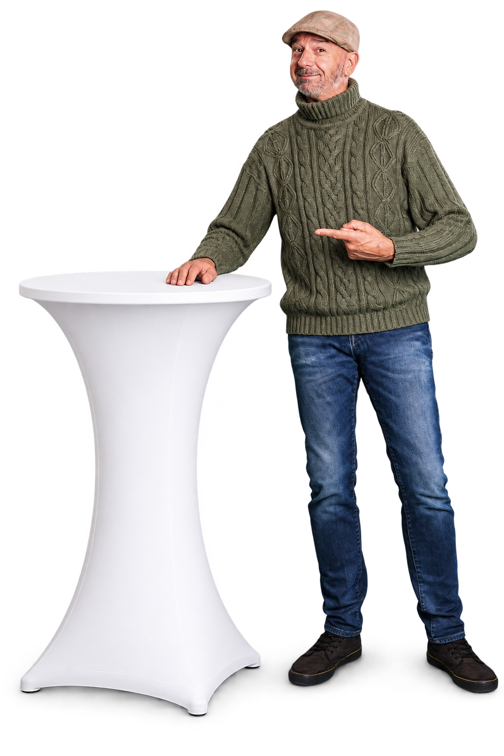 Bekend gezicht van Event Design naast een statafel